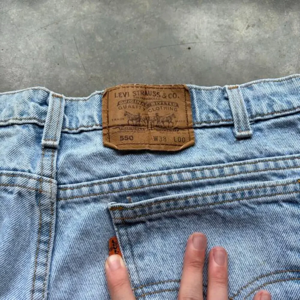 Vintage 90s Light wash Levis Orange Tab‎ Jorts